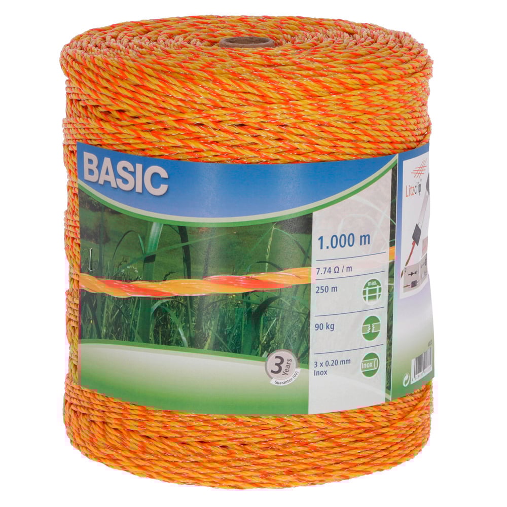 Litze Basic gelb/orange, 2 mm / 1000 m