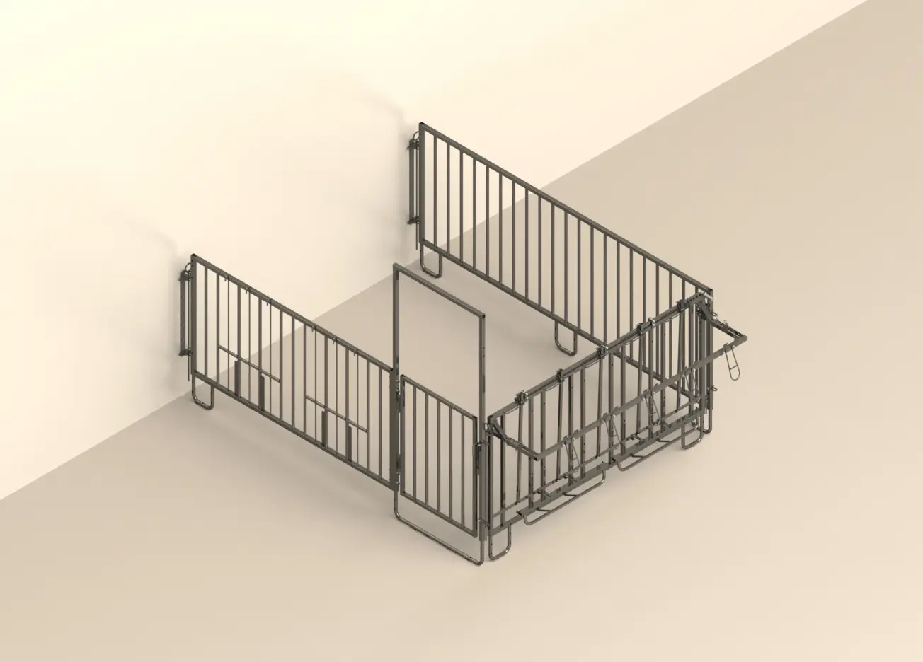 Stalle modulaire - kit individuel pour 3 veaux