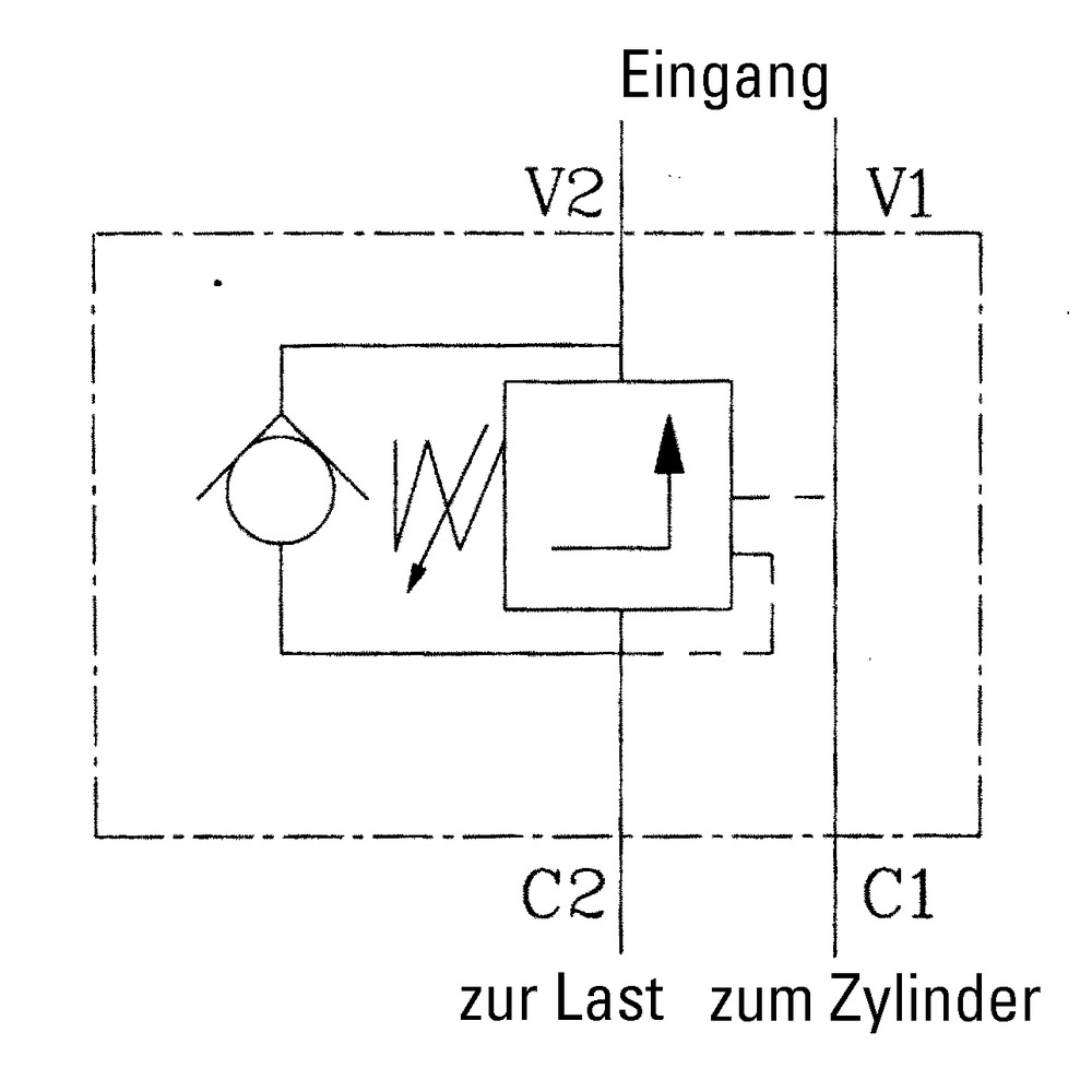 Senkbrems- und Lasthalteventil einfachwirkend für Rohrleitungseinbau