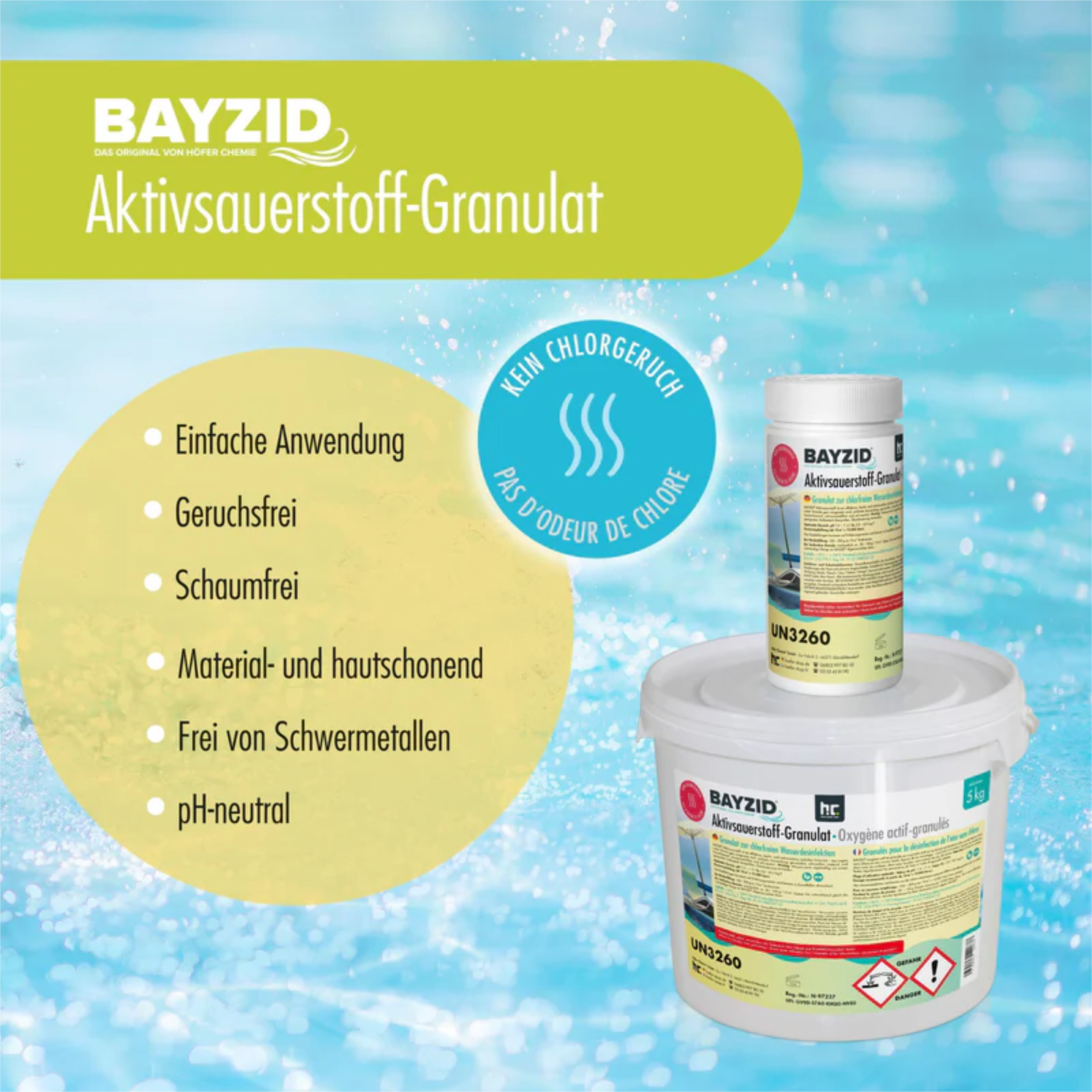  Aktivsauerstoff Granulat 1 kg   für Pools 