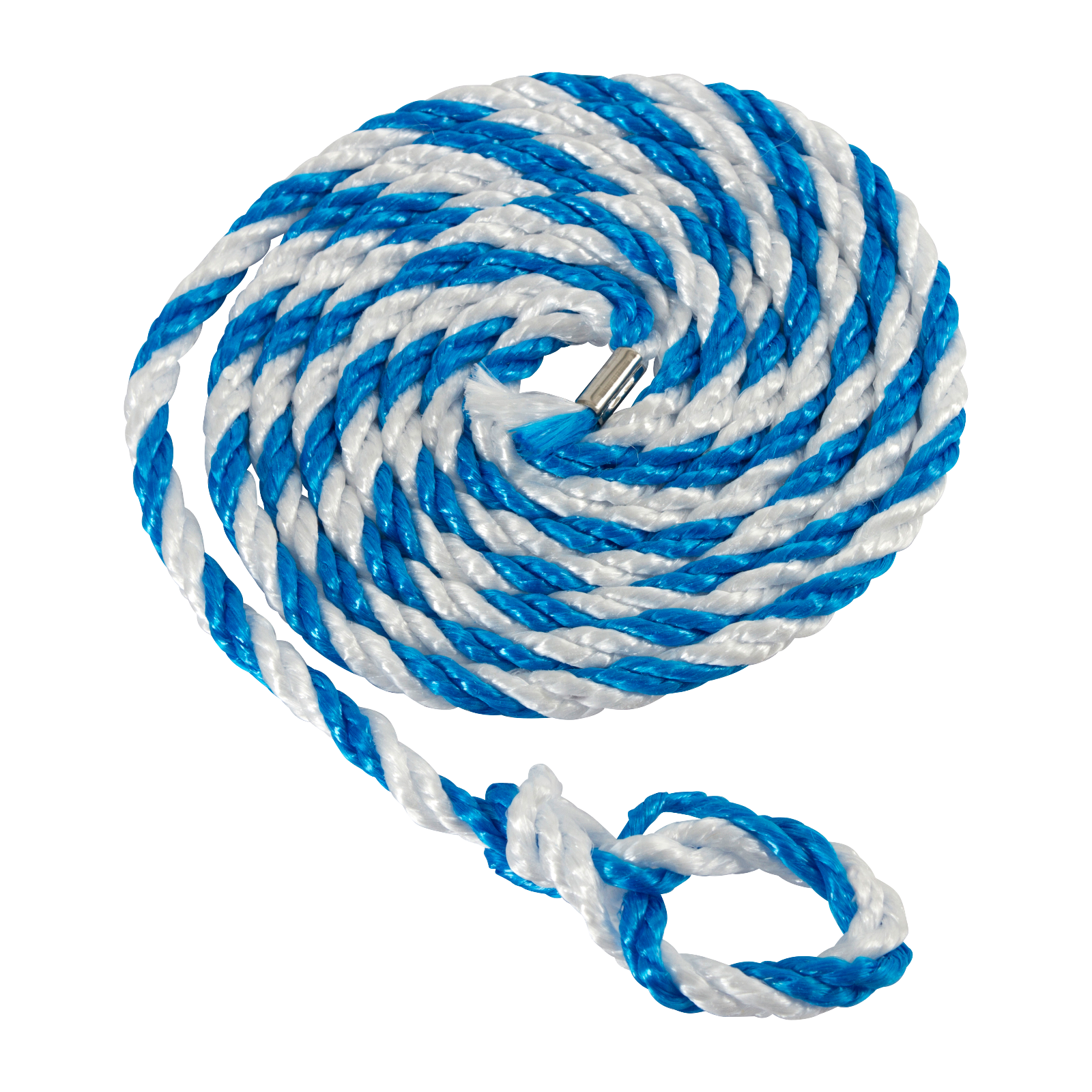 Viehtransportstrick blau-weiß, kleine Schlaufe