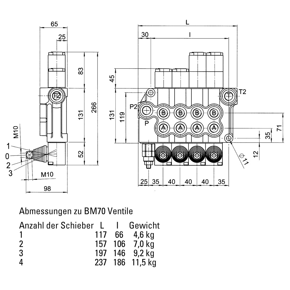 Steuerventil BM70/2 DW DW-SWR