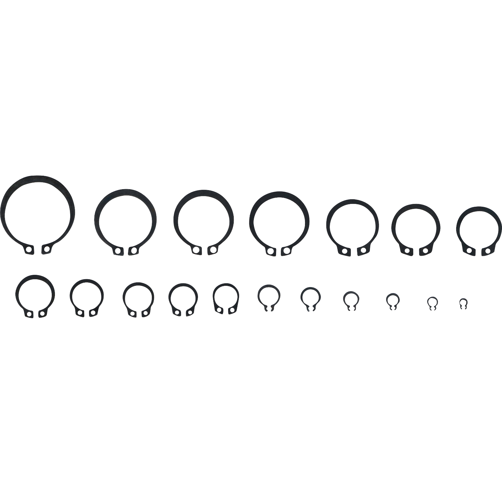 Außen-Seegerring-Sortiment Sprengringe 3-32 mm 300-tlg . 