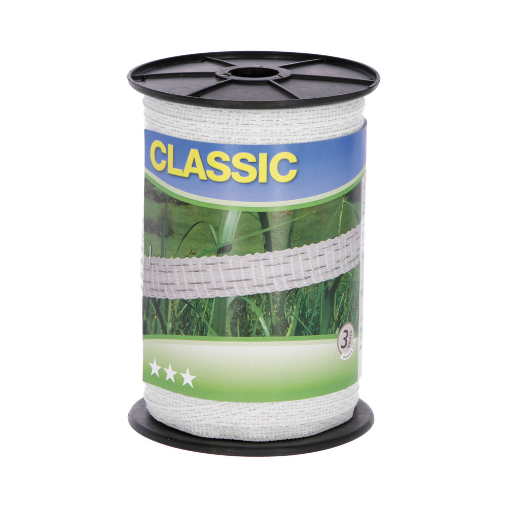 Weidezaunband Classic weiß, 10 mm / 200 m-FA100764
