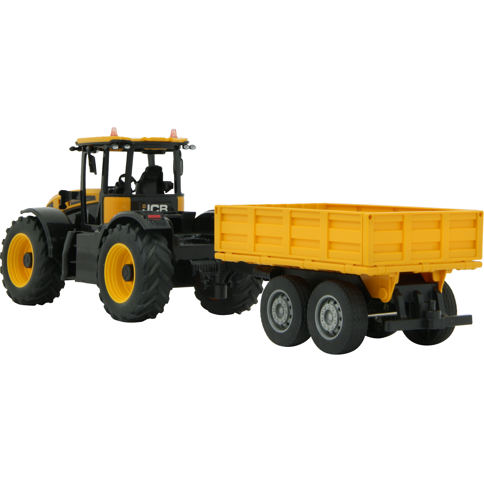 JCB Traktor mit Kippanhänger