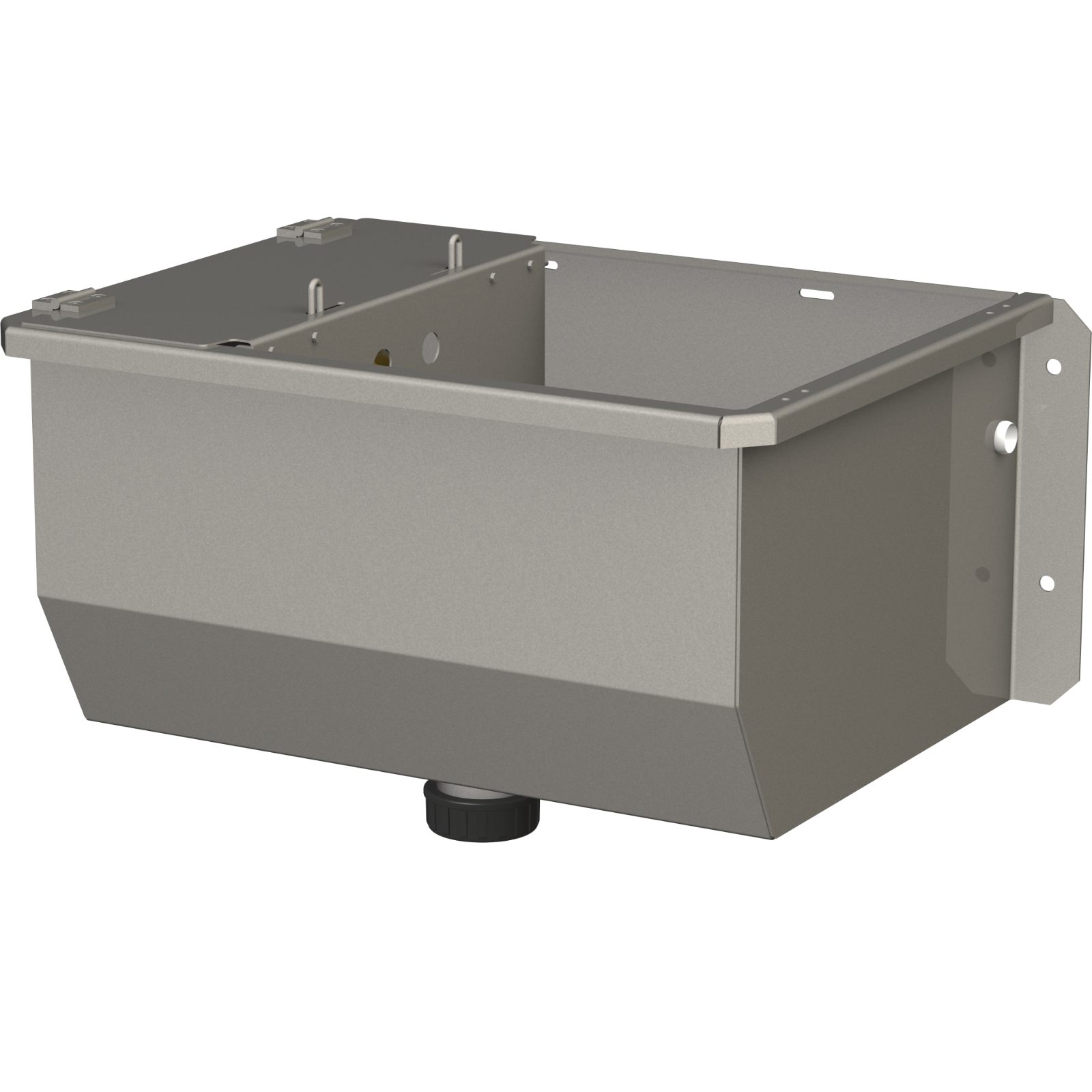 Abreuvoir à auge en acier inoxydable 35 litres, chauffé