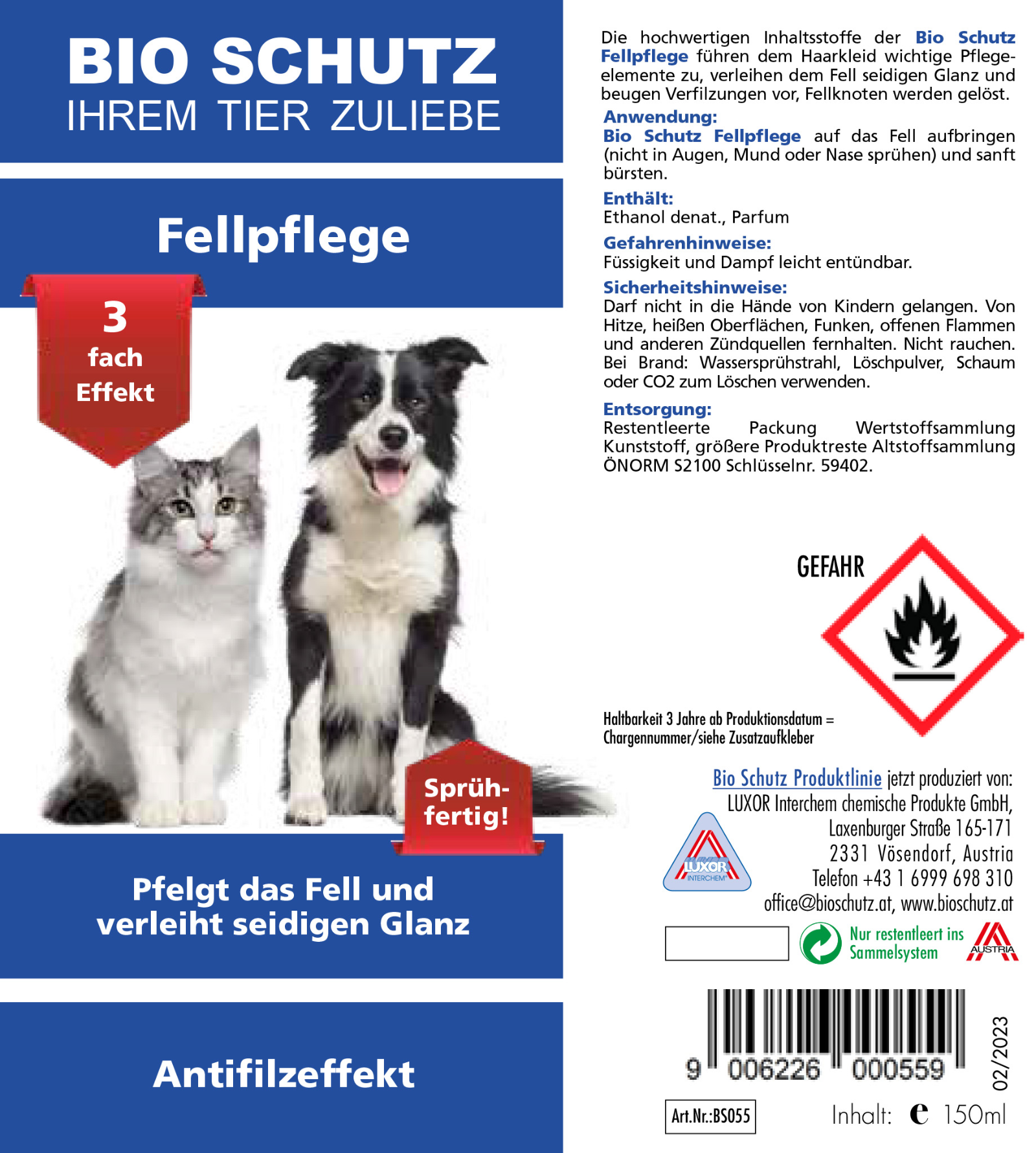 Parasitenabwehrspray für Nager, Igel und Frettchen