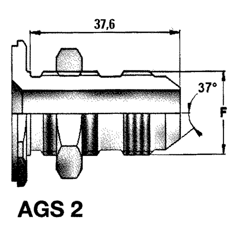 Kupplungsmuffe Push-Pull 3/4"-16UNF, langes Schottgewinde