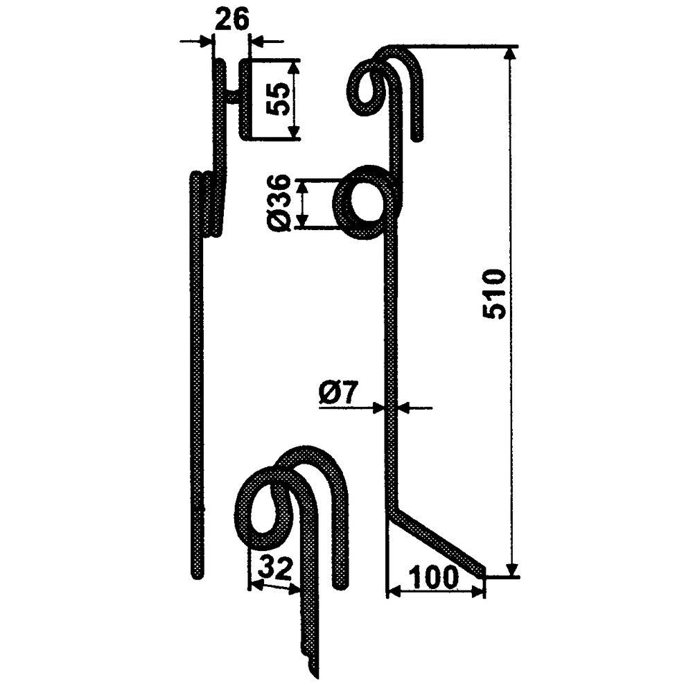 Hackstriegelzinke Ø7mm passend zu Einböck