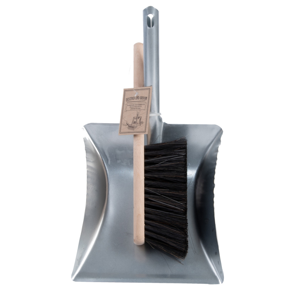 Dustpan with hand brush