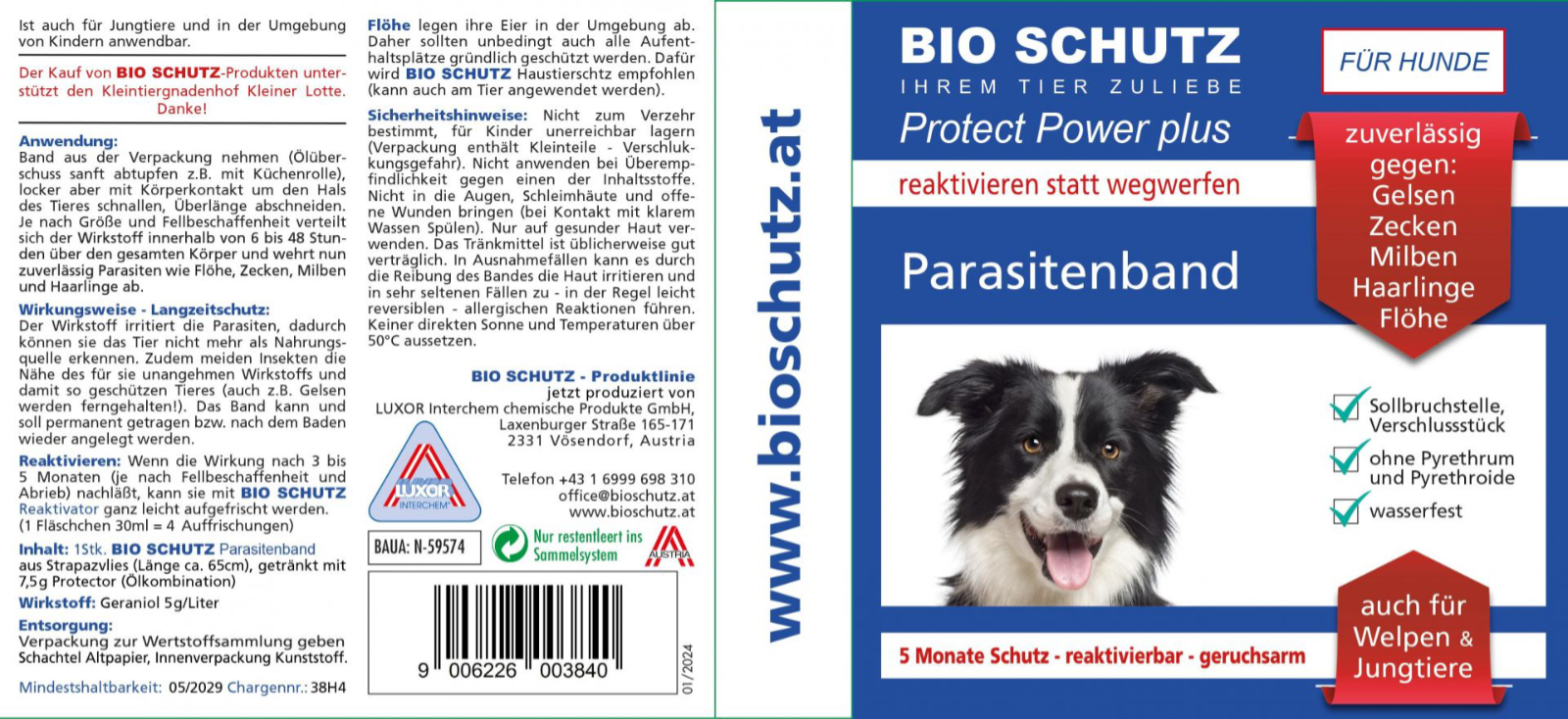 Parasitenband Protect Power Plus Hund
