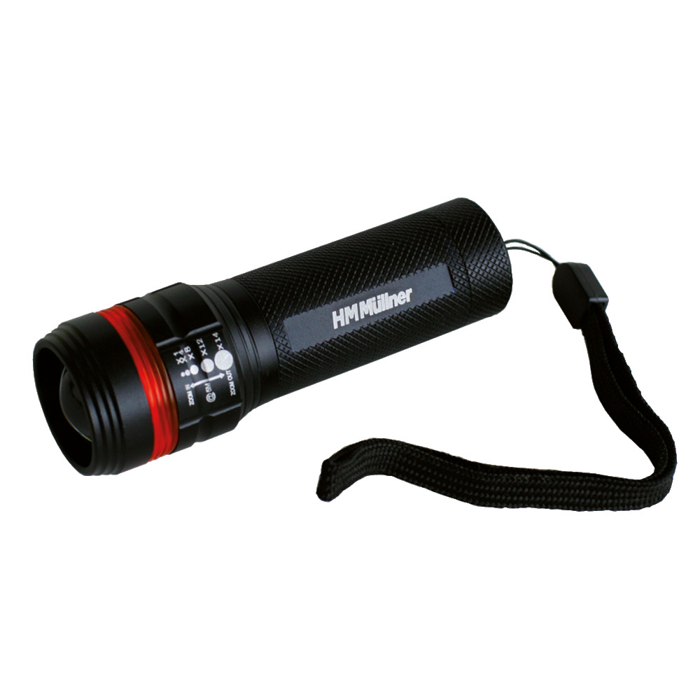 Stabtaschenlampe mit Zoom LED