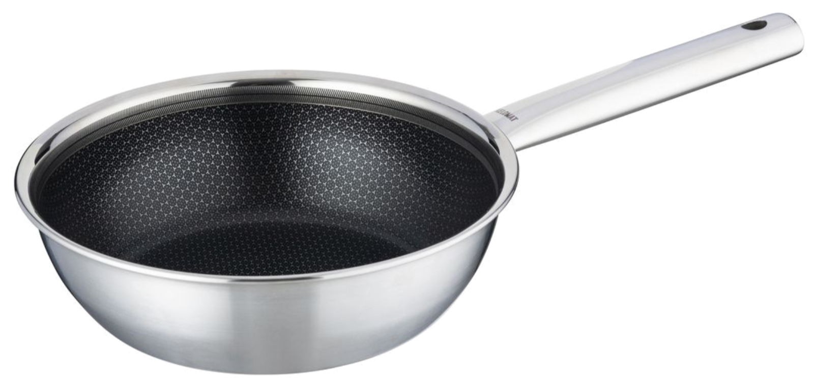 Stainless steel wok pan