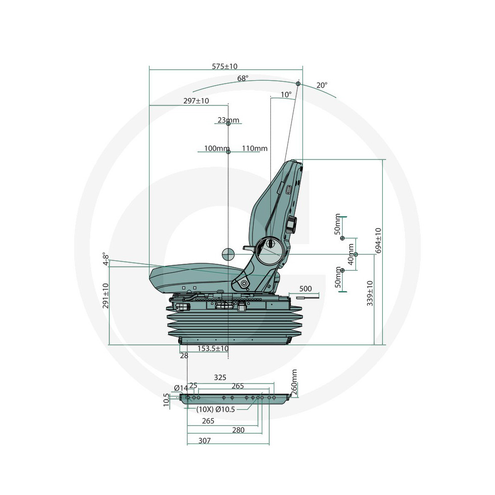 Sitz PROBOSS AS2480 12V