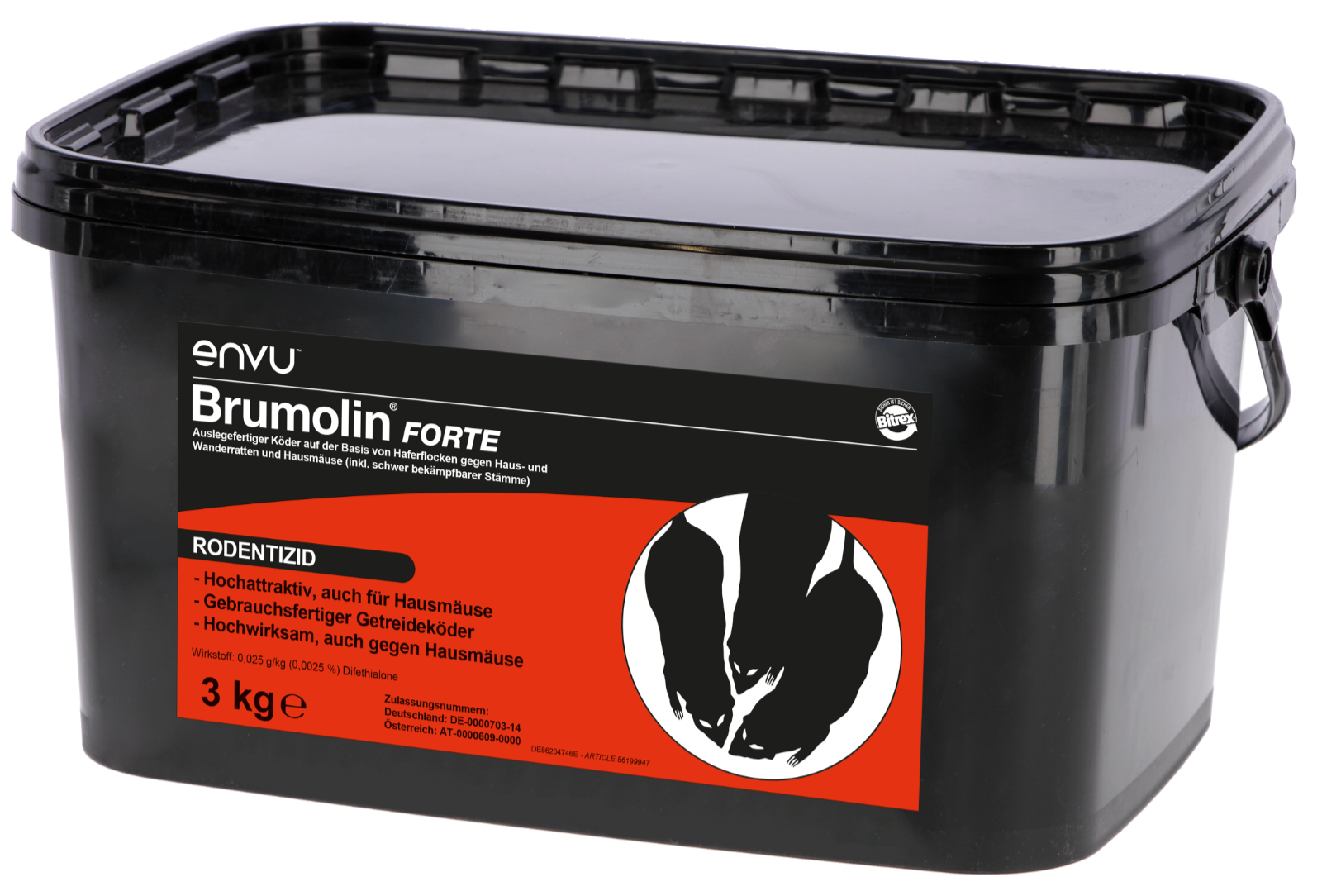 Rattenköder Brumolin® Forte, 3 kg *