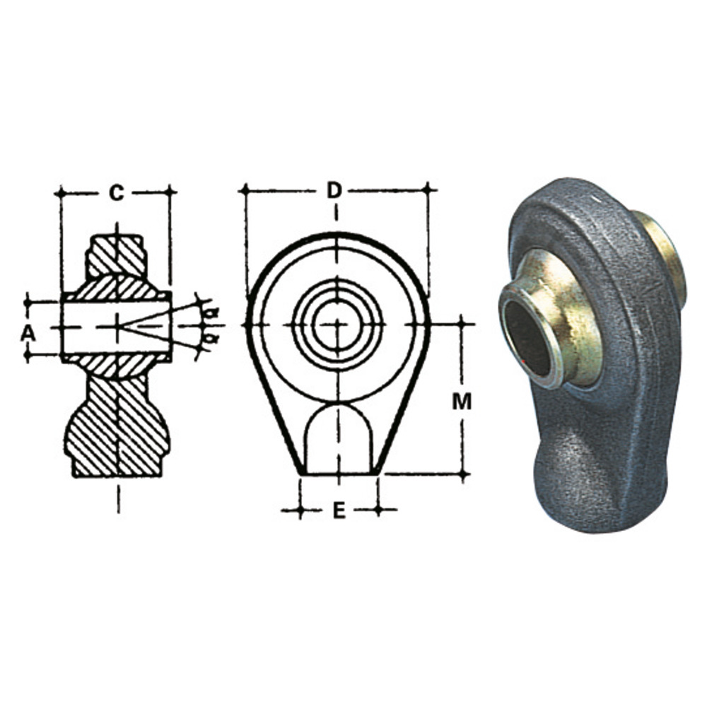 Anschweißkugelauge für Hydraulikzylinder-FA5779
