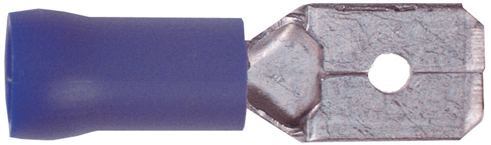 Flachstecker Blau 6,3 mm 20 Stk.
