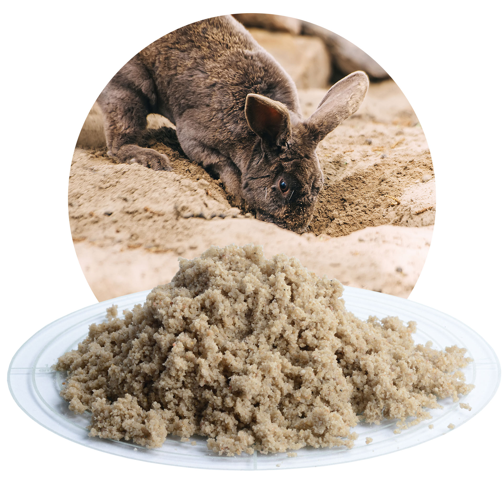 Kaninchen Buddelsand 0-1 mm - 25 kg Sack
