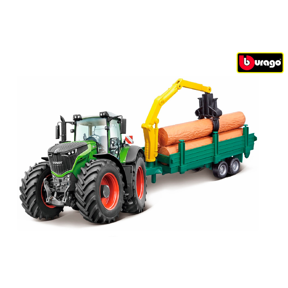 Traktor Fendt 1050 Vario mit Holzanhänger