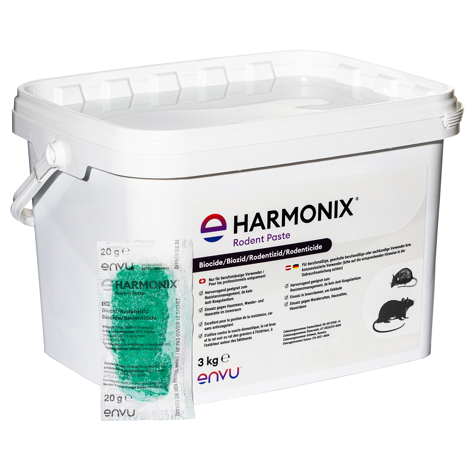 Rat and mouse bait Harmonix Rodent Paste 3 kg*