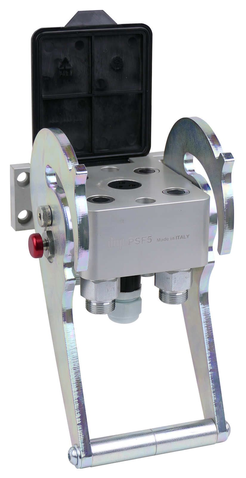 Multikuppler PSF5 15L M22x1,5 mit 3-poliger Elektrokupplung, Festteil mit Verschlusshebel