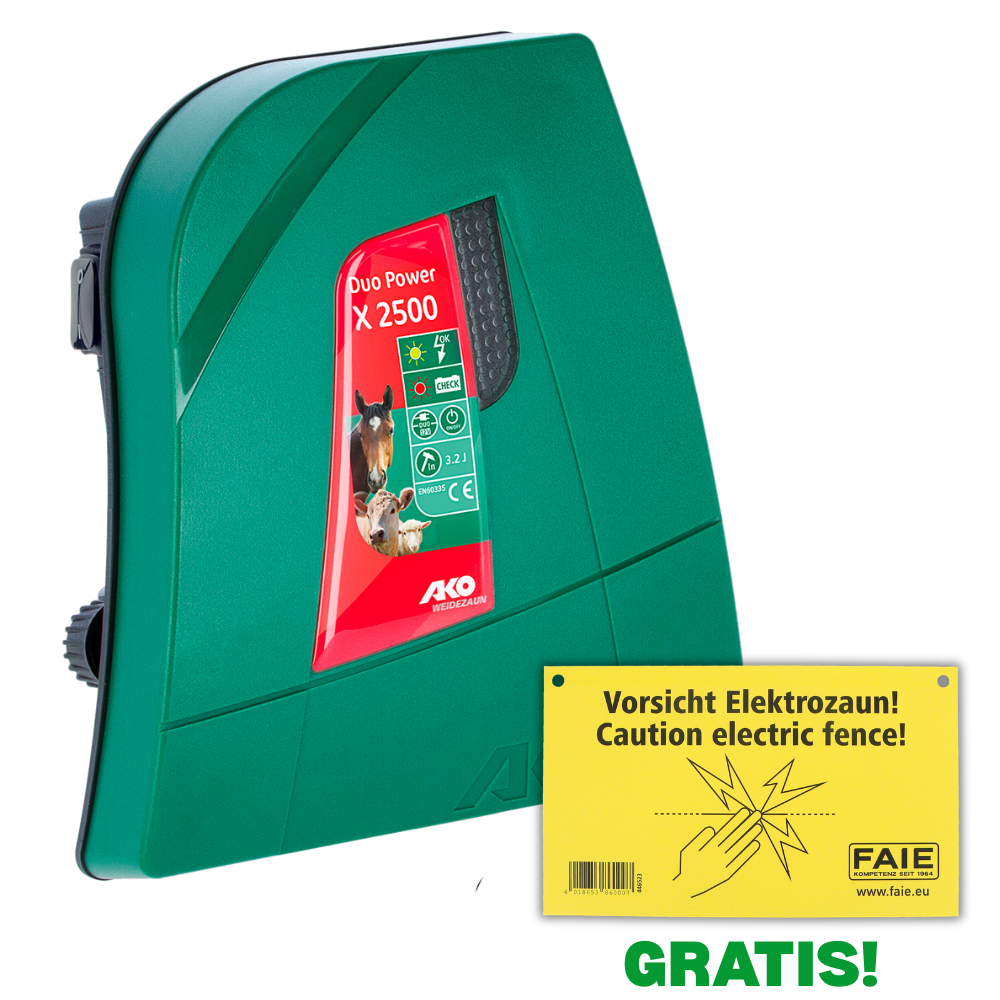 Duo Power X 2500 electric fence energizer - 12/230 V