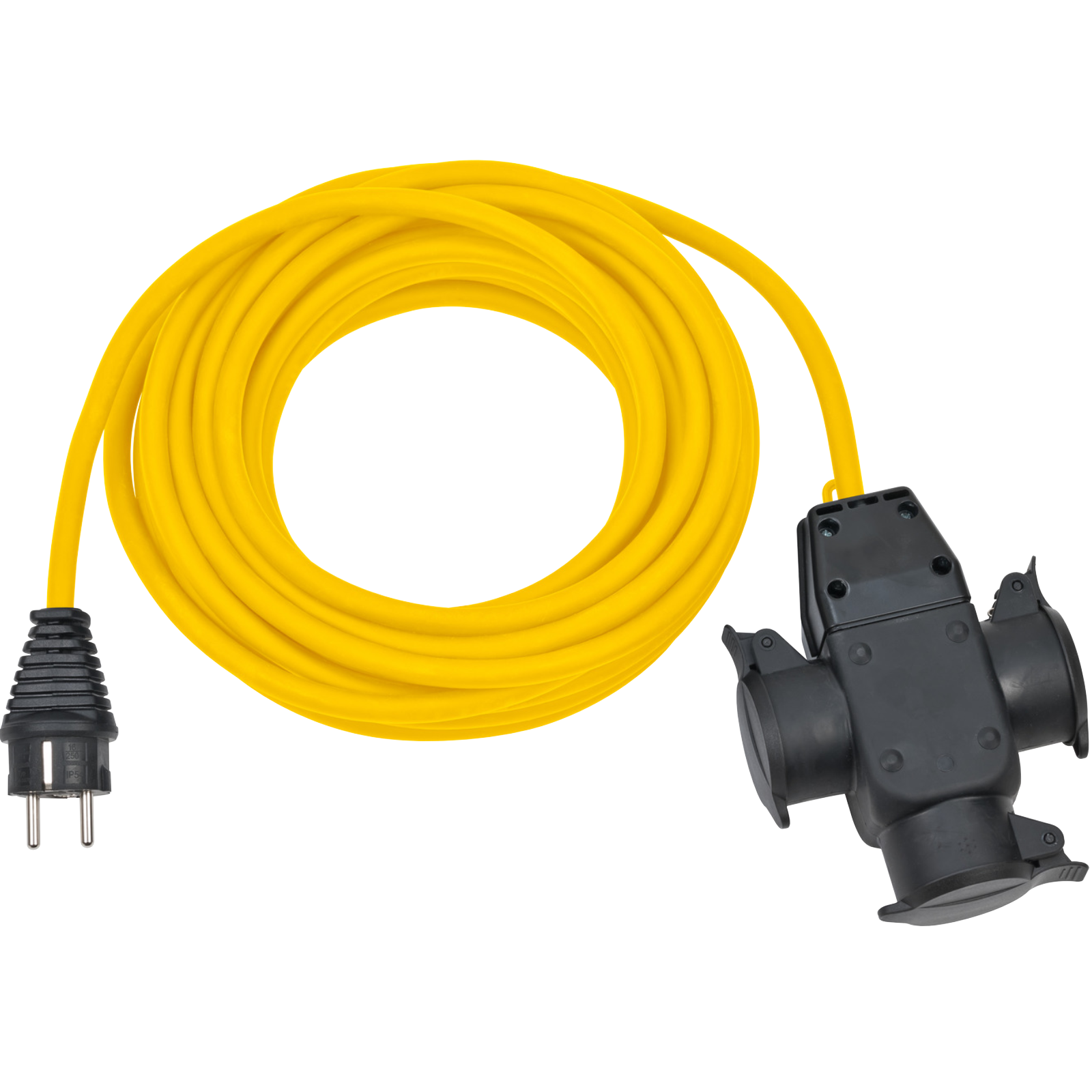  Verlängerungskabel 3-fach gelb 