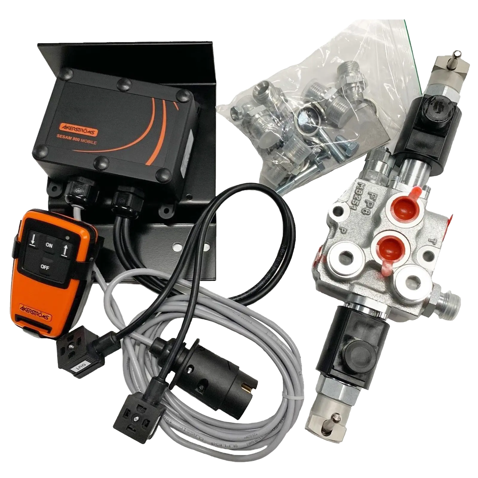 Hydraulic control valve with radio control