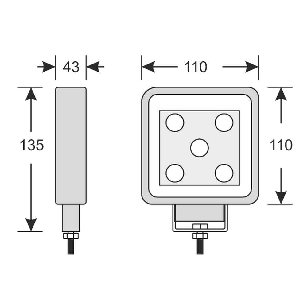 LED Arbeitsscheinwerfer 1200 Lumen