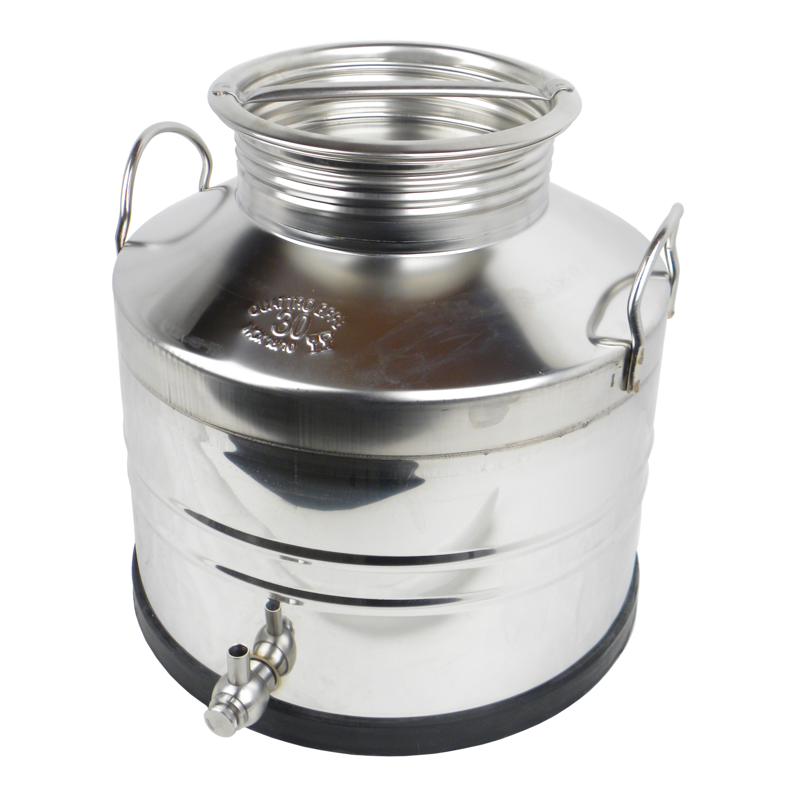 Brocca in acciaio inox saldato (AISI 304) con rubinetto rotante