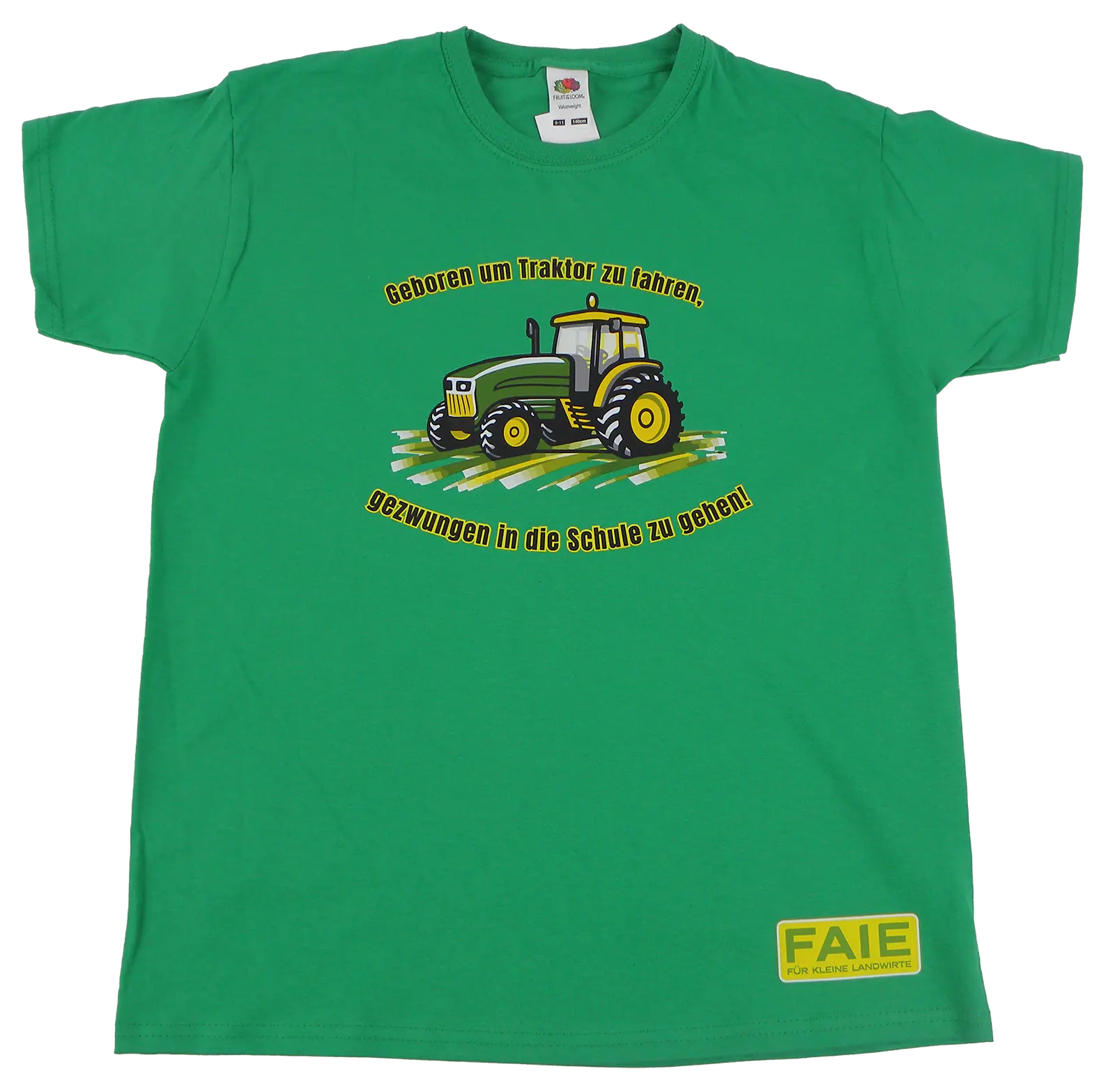Kinder T-Shirt grün mit Traktor-FA128543