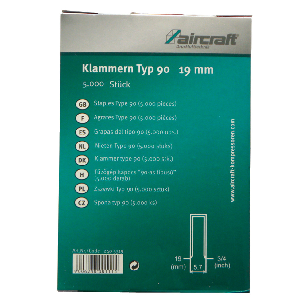 Klammern mit Rückenbreite 5,8 mm