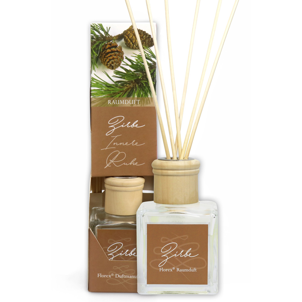 Raumduft mit Stäbchen Zirbe 100ml