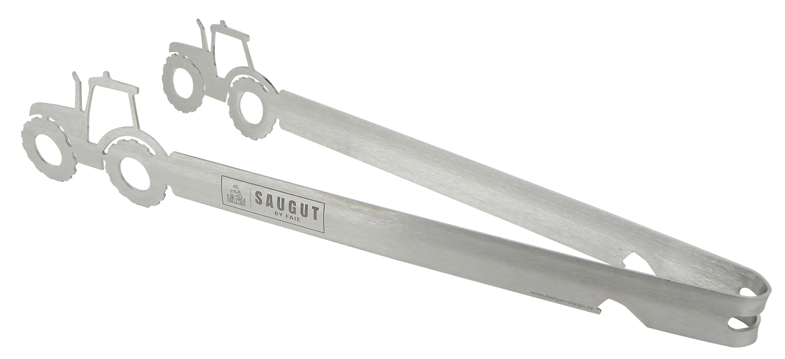 Grillzange aus lebensmittelechtem Edelstahl Traktor -  31cm
