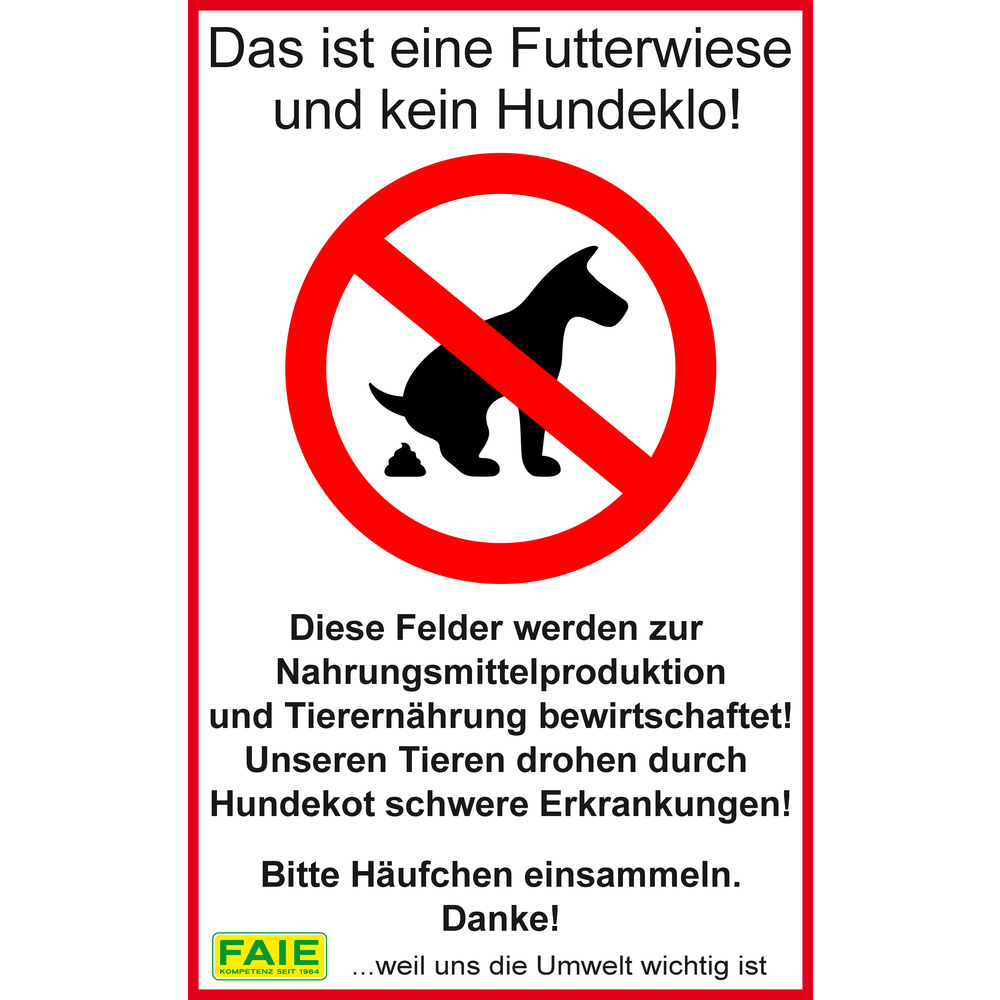 Schild „Nicht mit Hundekot verschmutzen!“-FA35246