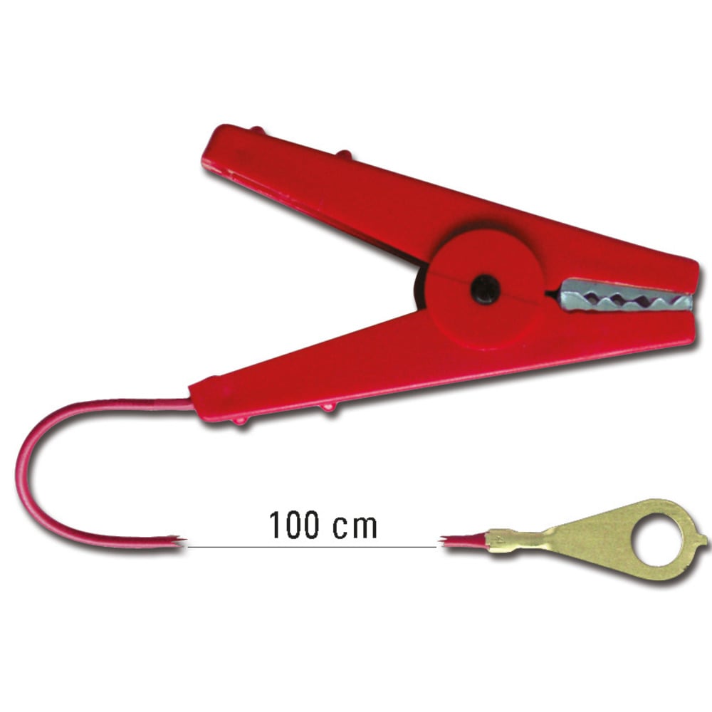 Fence connection cable crocodile clip