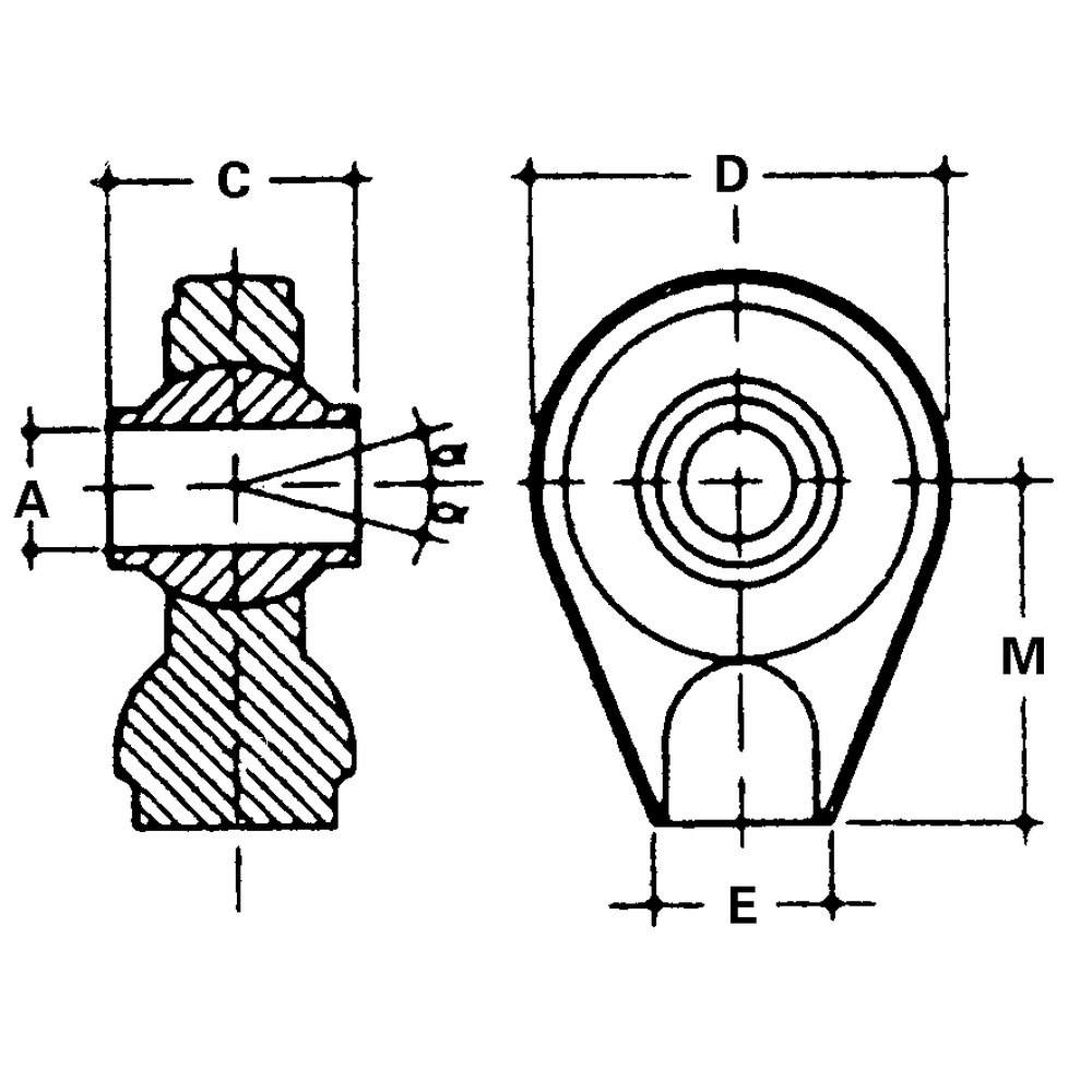 Anschweißkugelauge für Hydraulikzylinder