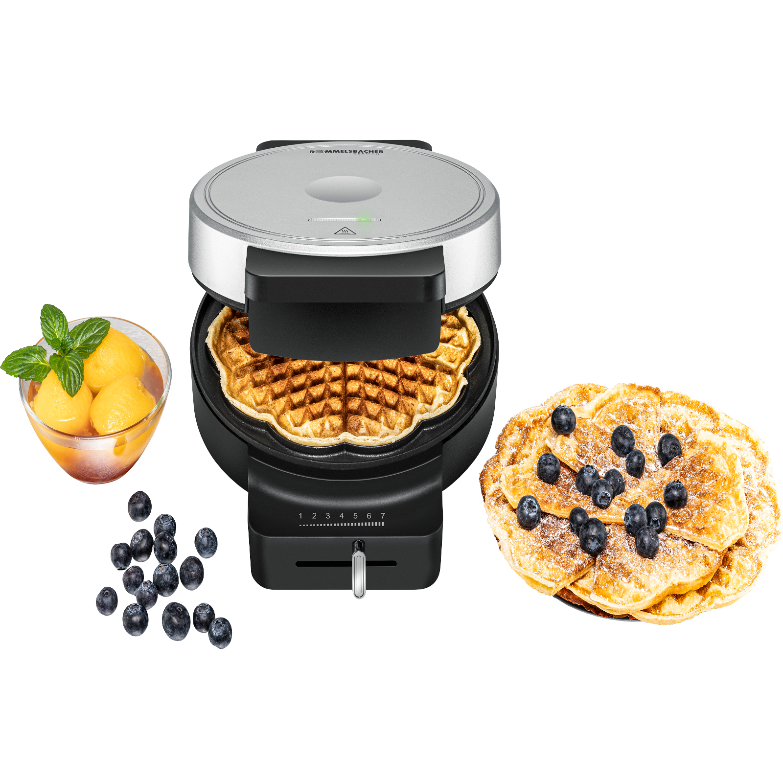 Waffelautomat WA 850 schwarz/ silber  
