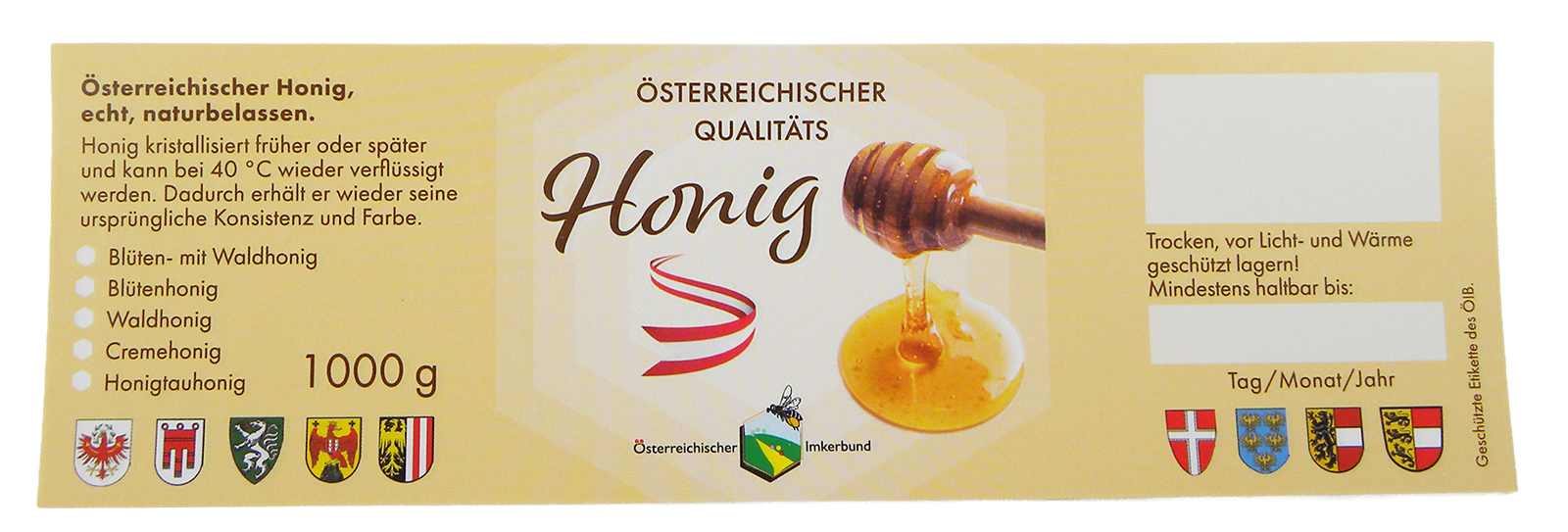 Honigetiketten ÖIB 100Stk.