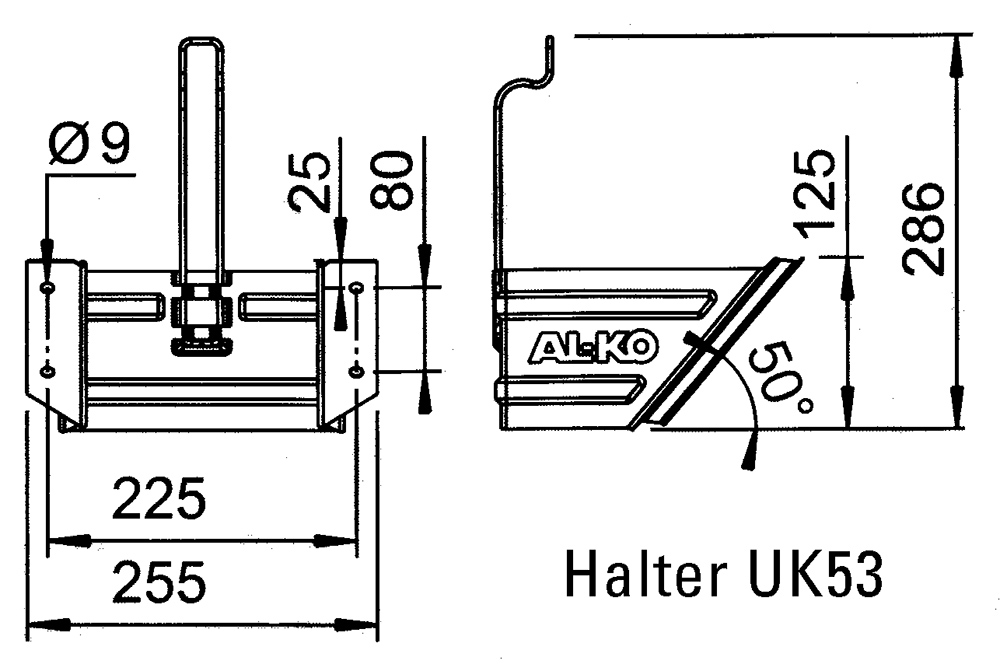 Halter für Unterlegkeil