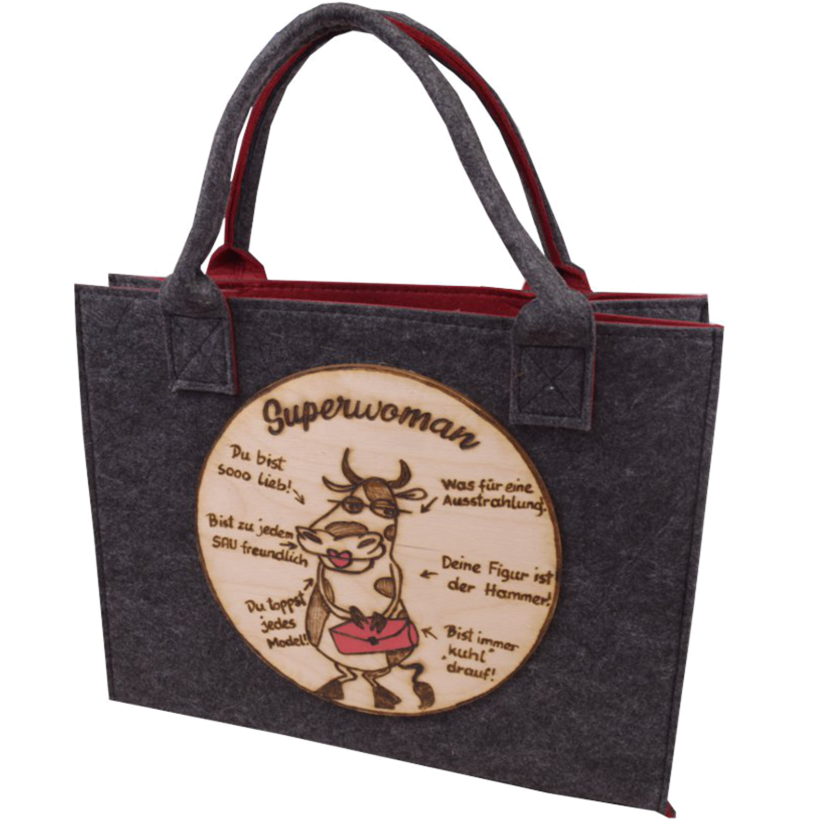 Filztasche Superwoman