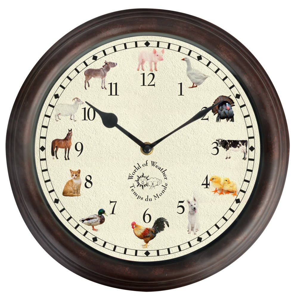 Uhr mit Tiergeräusche Bauernhoftiere