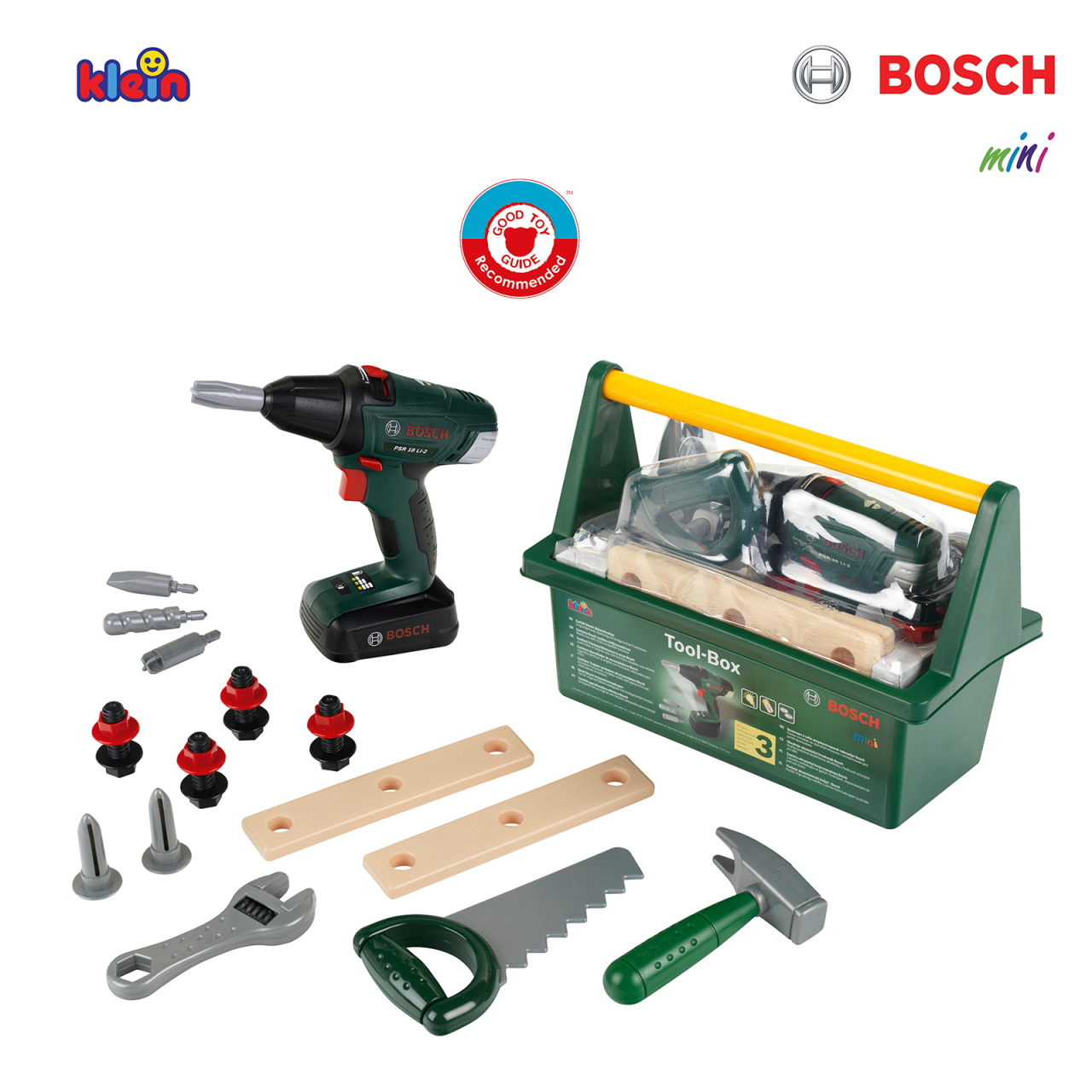 Werkzeugkiste m. Akkuschrauber Bosch