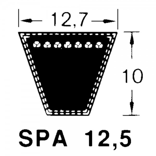Keilriemen Profil 12,5 mm SPA