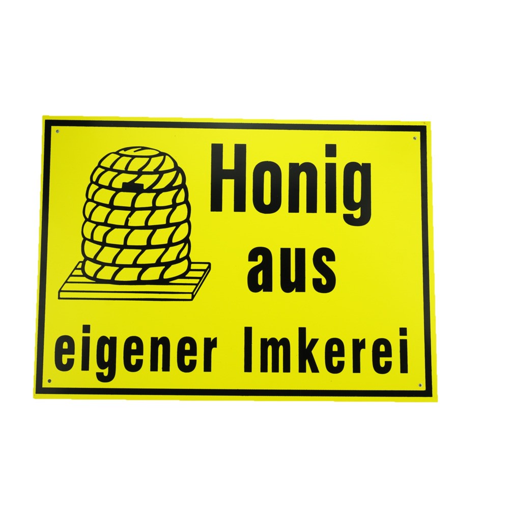 Schild 'Honig aus eigener Imkerei'