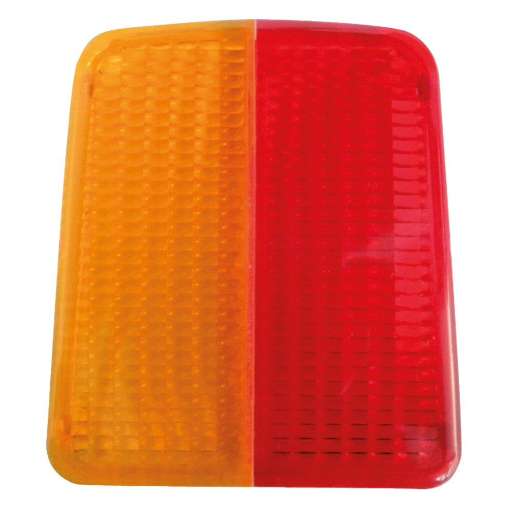 Lichtscheibe gelb/rot, links