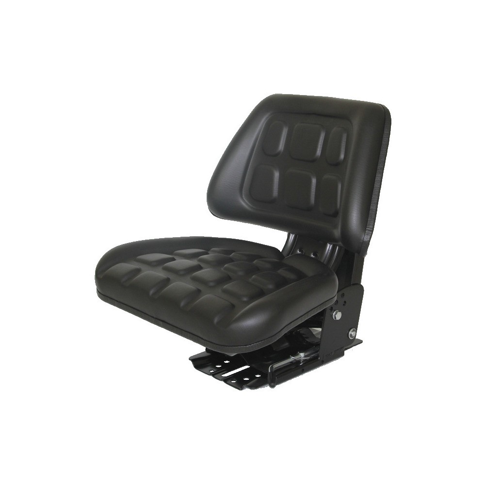 Traktorsitz Schleppersitz schwarz mit Armlehne Eco Kunstlederbezug mit  Unterbau